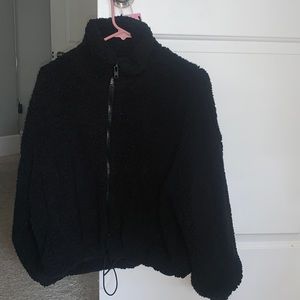 Black Urban Outfitters Sherpa Bomber Jacket